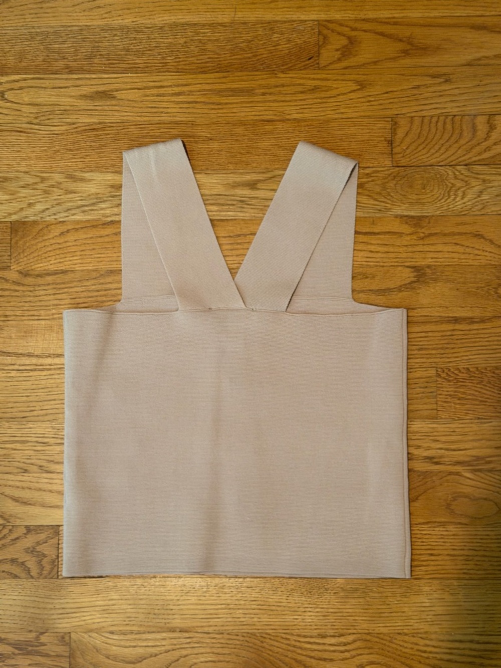 House of Harlow 1960 Compression Knit Tank NWT Toasted Almond Wide Strap Top - Picture 13 of 15